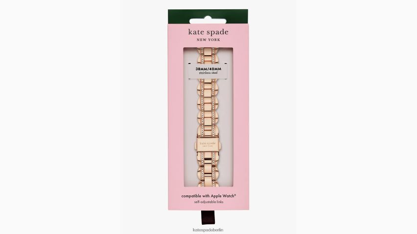de Kate Spade Frauen 38/40-mm-Armband aus Roségold mit Pavé-Muschel für die Apple Watch Roségold NB82J21151 Zubehör