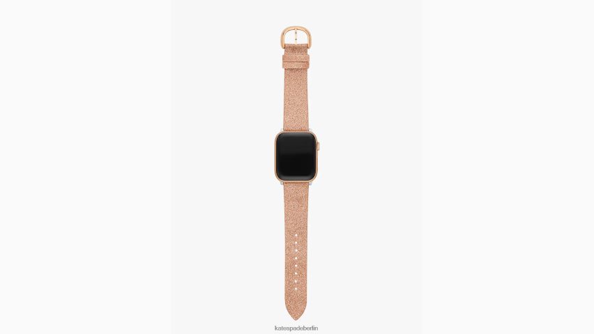 de Kate Spade Frauen 38/40-mm-Armband aus roségoldenem Glitzerleder für die Apple Watch Roségold NB82J21201 Zubehör