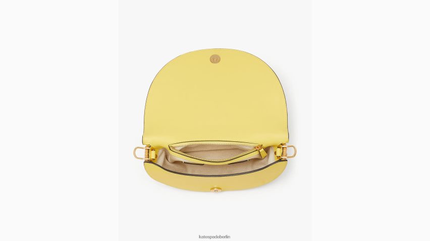 de Kate Spade Frauen 3D-Umhängetasche aus Korbgeflecht mit Zitronentropfenmuster Löwenzahngelb multi NB82J297 Zubehör