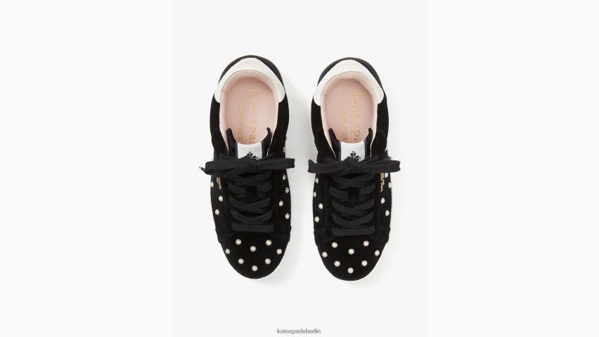 de Kate Spade Frauen Ace-Perlen-Sneaker Schwarz NB82J2597 Schuhwerk