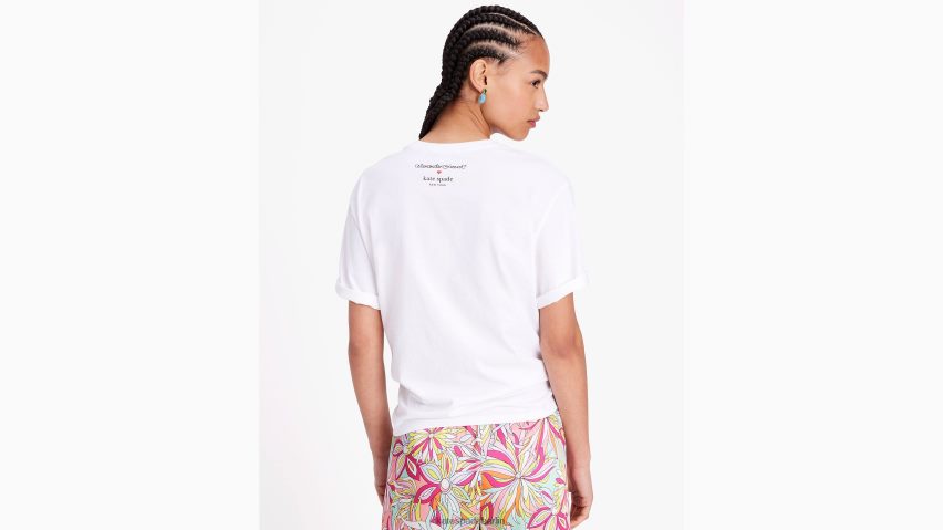 de Kate Spade Frauen Alexander Girard x Tee frisches Weiß NB82J2683 Bekleidung