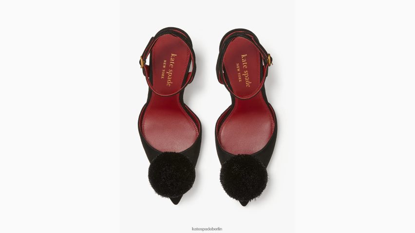 de Kate Spade Frauen Amour-Pom-Pumps Schwarz NB82J2615 Schuhwerk