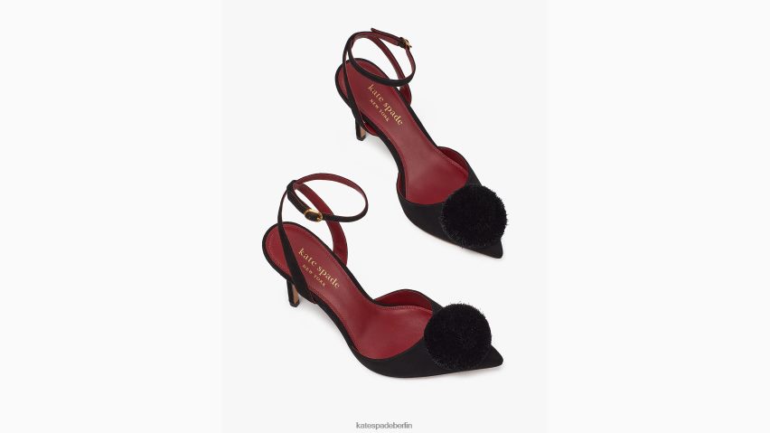 de Kate Spade Frauen Amour-Pom-Pumps Schwarz NB82J2615 Schuhwerk