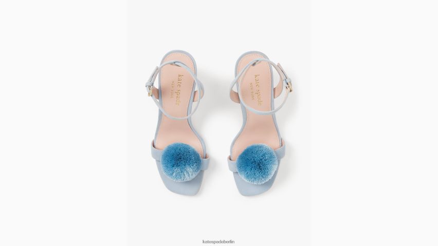 de Kate Spade Frauen Amour-Pom-Sandalen Celesteblau NB82J2546 Schuhwerk