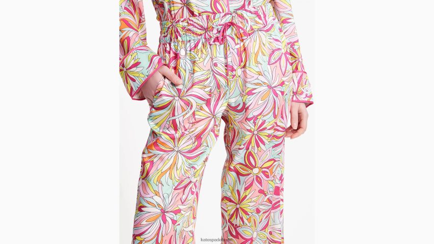 de Kate Spade Frauen Anemone florale After-Hour-Hose Rosenmarmelade multi NB82J2681 Bekleidung