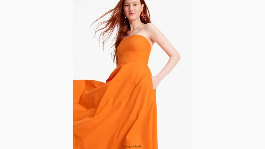 de Kate Spade Frauen Anita Taftkleid Satsuma NB82J2693 Bekleidung