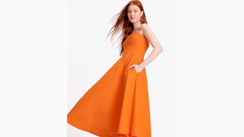 de Kate Spade Frauen Anita Taftkleid Satsuma NB82J2693 Bekleidung