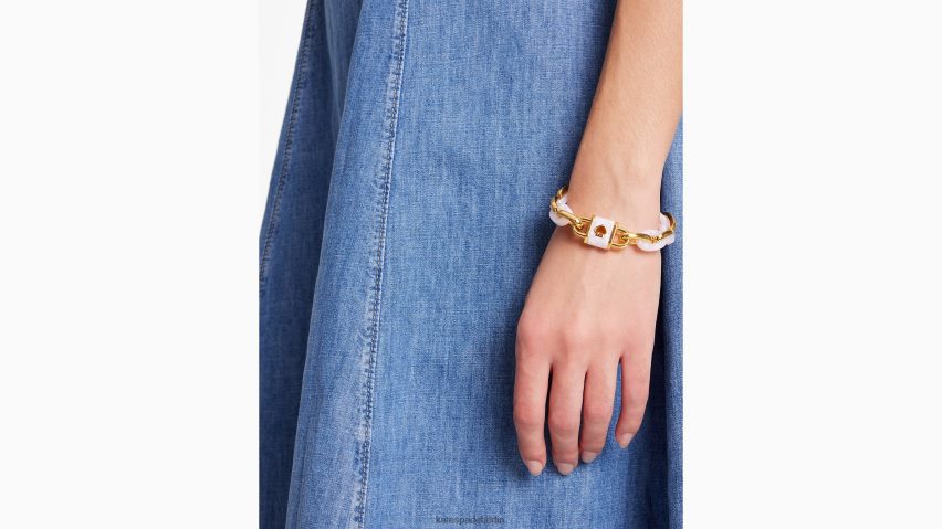 de Kate Spade Frauen Armband mit Schloss und Gliedern Weißes Gold NB82J21022 Zubehör