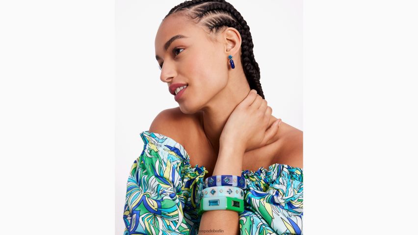 de Kate Spade Frauen Armreif mit sichtbaren Streifen Marine-Multi NB82J2972 Zubehör