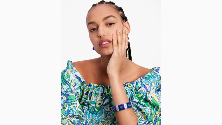 de Kate Spade Frauen Armreif mit sichtbaren Streifen Marine-Multi NB82J2972 Zubehör