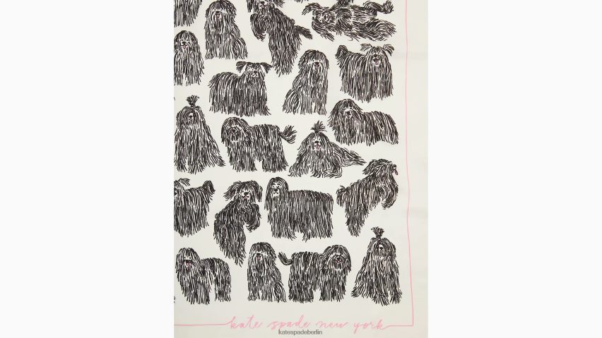 de Kate Spade Frauen Best-in-Show-Quadratschal aus Seide schwarz/creme NB82J21347 Zubehör