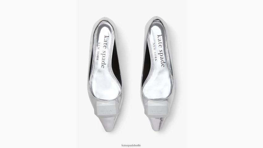 de Kate Spade Frauen Bijou-Wohnungen Silber NB82J2657 Schuhwerk