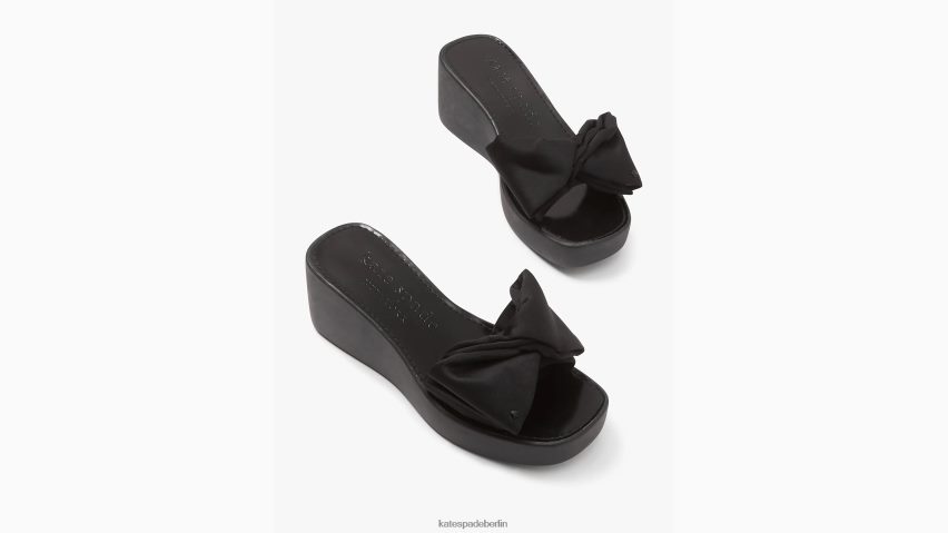 de Kate Spade Frauen Bikini-Plateaukeile Schwarz NB82J2514 Schuhwerk