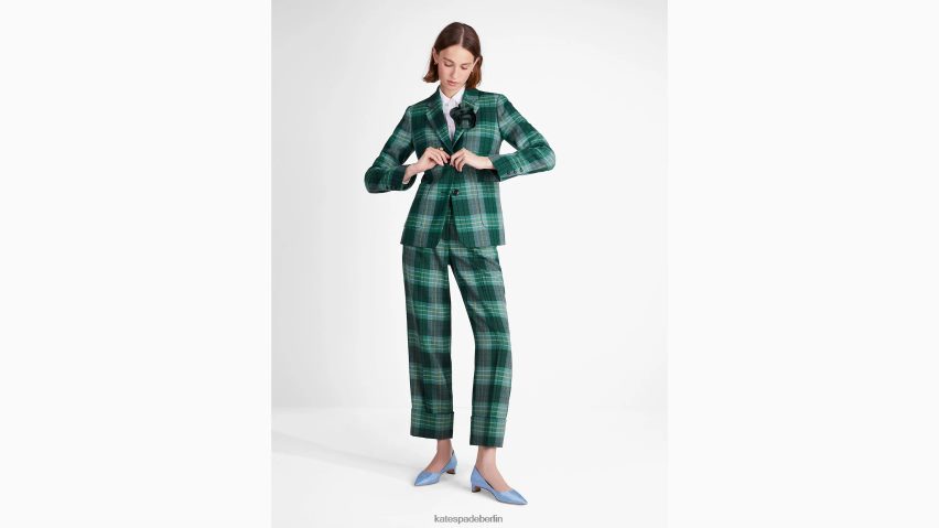 de Kate Spade Frauen Blazer mit Gewächshauskaro Pinienhain NB82J2899 Bekleidung