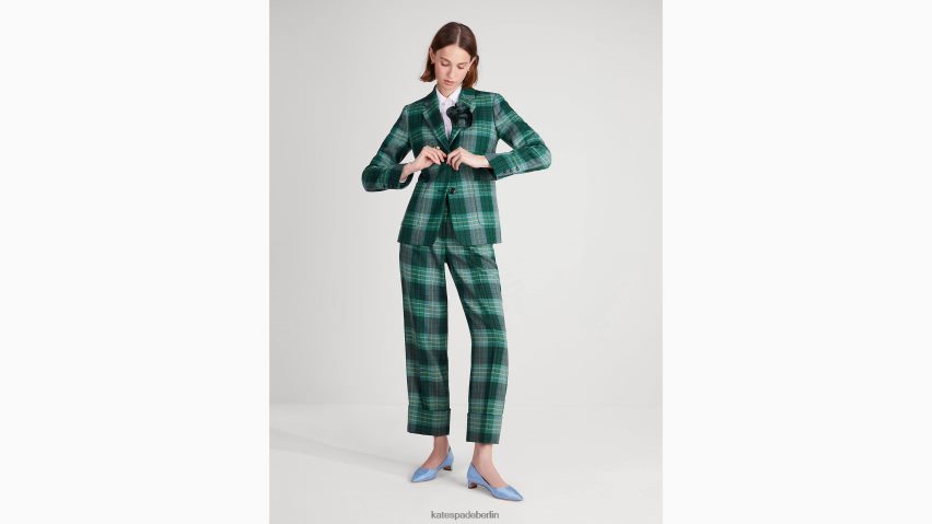 de Kate Spade Frauen Blazer mit Gewächshauskaro Pinienhain NB82J2899 Bekleidung