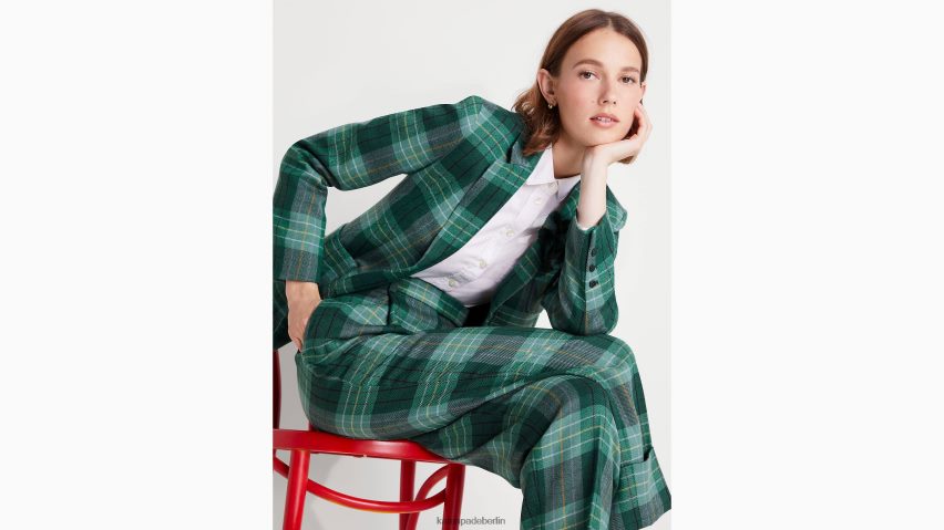 de Kate Spade Frauen Blazer mit Gewächshauskaro Pinienhain NB82J2899 Bekleidung