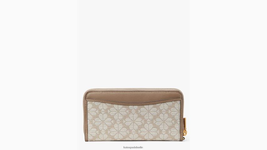 de Kate Spade Frauen Blumen-Brieftasche im kontinentalen Stil mit umlaufendem Reißverschluss natürliches Multi NB82J2417 Zubehör