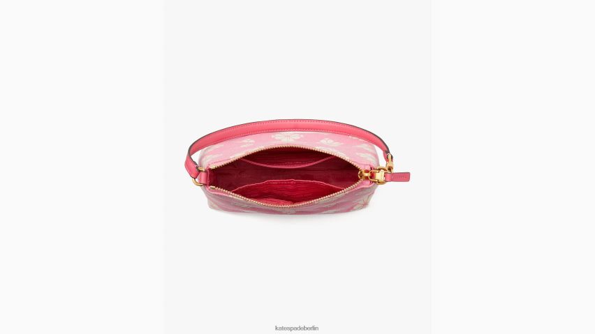 de Kate Spade Frauen Blumen-Ost-West-Pochette aus zweifarbigem Segeltuch Bommel rosa bunt NB82J2251 Zubehör