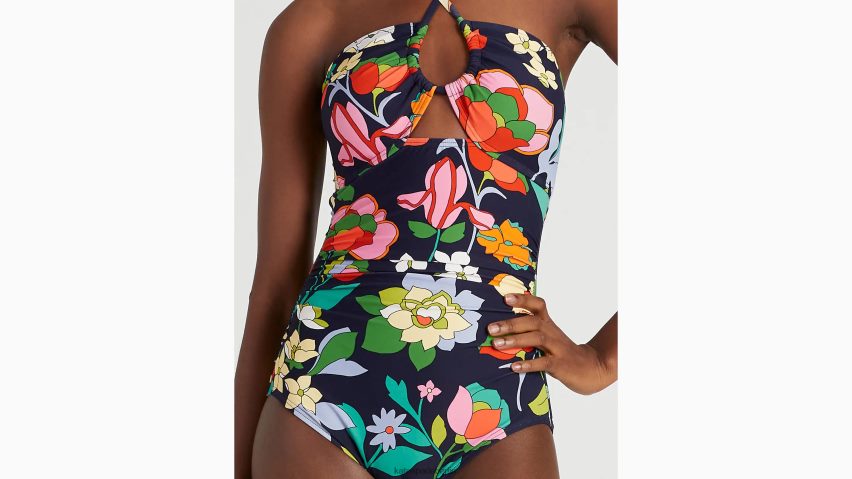 de Kate Spade Frauen Blumenbeet-Bandeau einteilig Blazer blau NB82J2781 Bekleidung