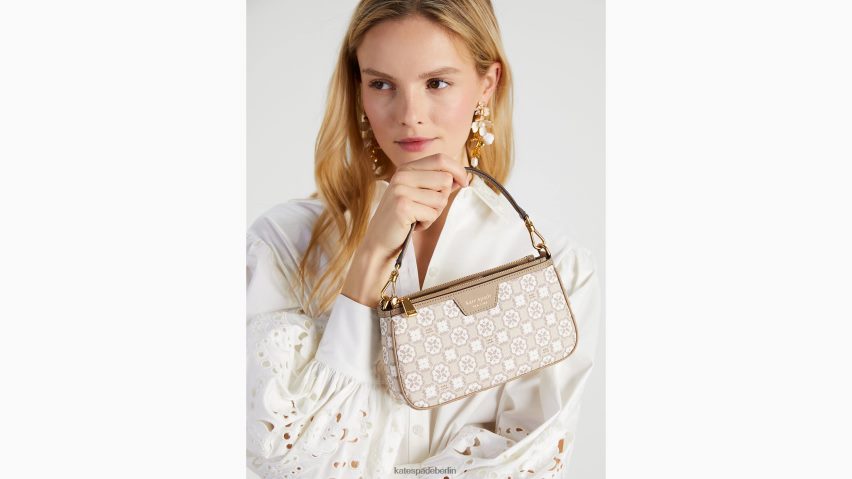 de Kate Spade Frauen Blumenmonogramm Ost-West-Umhängetasche natürliches Multi NB82J21290 Zubehör