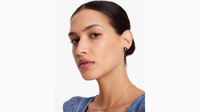 de Kate Spade Frauen Blumenstrauß-Wurf-Nieten schwarzes Gold NB82J21069 Zubehör