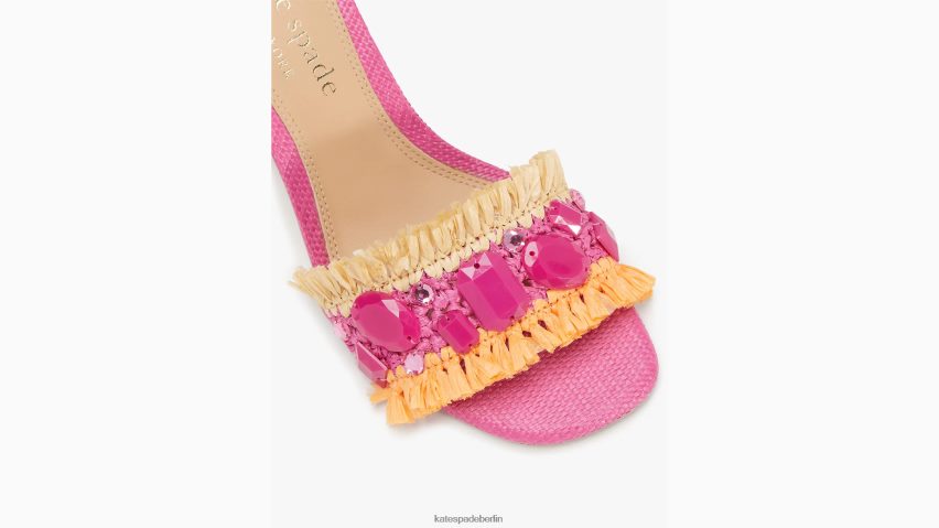 de Kate Spade Frauen Bora-Bora-Sandalen Rosenmarmelade/Natur/Satsuma NB82J2558 Schuhwerk