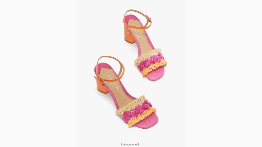 de Kate Spade Frauen Bora-Bora-Sandalen Rosenmarmelade/Natur/Satsuma NB82J2558 Schuhwerk