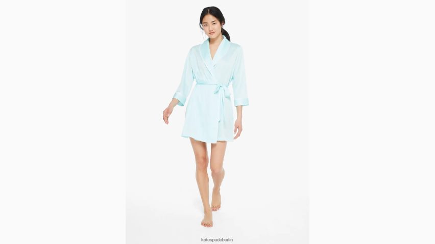 de Kate Spade Frauen Braut-Robe „Happy Ever After“ Aqua NB82J2836 Bekleidung