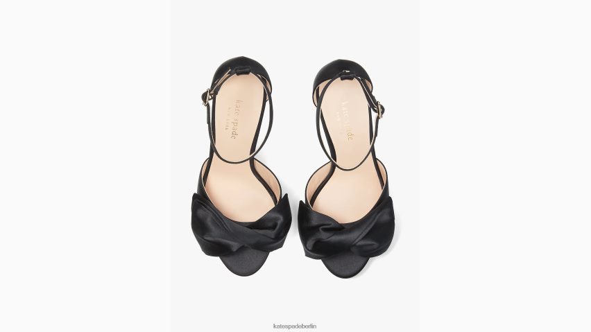 de Kate Spade Frauen Brautschleifensandalen Schwarz NB82J2509 Schuhwerk