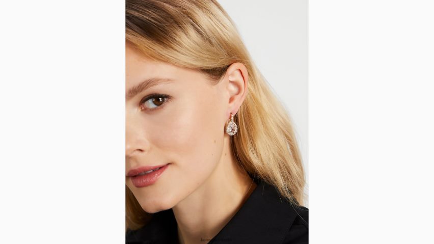 de Kate Spade Frauen Brillante Halo-Ohrhänger mit Pavé-Fassung klar/gold NB82J21115 Zubehör