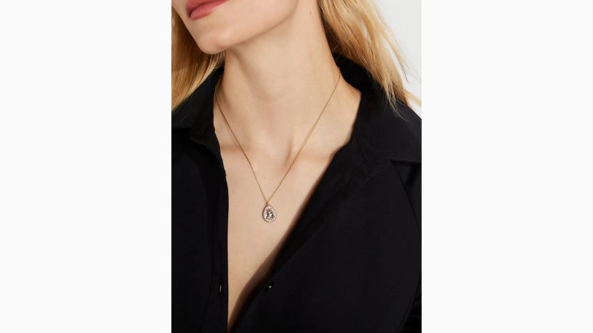 de Kate Spade Frauen Brillanter Statement-Halo-Mini-Anhänger mit Pavé-Fassung klar/gold NB82J21181 Zubehör