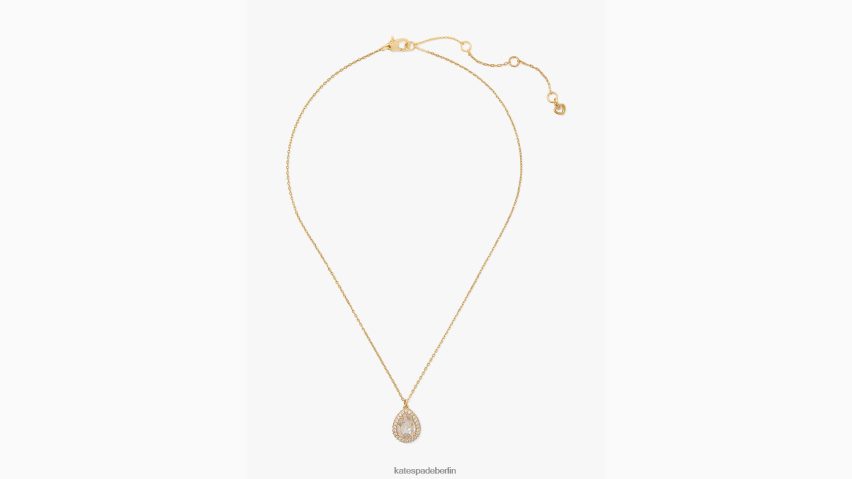 de Kate Spade Frauen Brillanter Statement-Halo-Mini-Anhänger mit Pavé-Fassung klar/gold NB82J21181 Zubehör