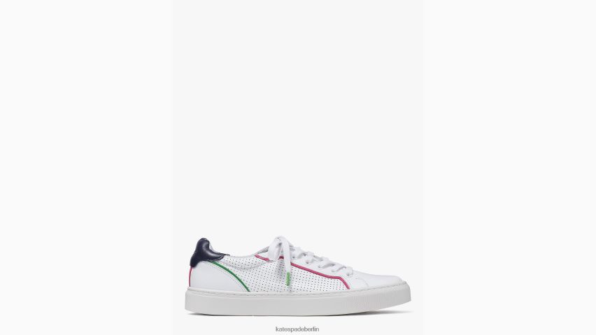 de Kate Spade Frauen Brynn-Turnschuhe optisches Weiß/Blazerblau NB82J2529 Schuhwerk