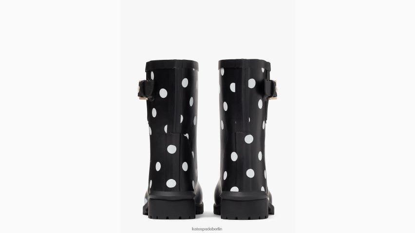de Kate Spade Frauen Carina Regenstiefel schwarz/creme NB82J2553 Schuhwerk