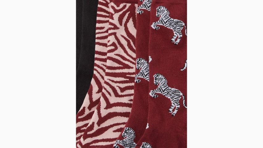 de Kate Spade Frauen Crew-Socken im 3er-Pack mit Zebramuster multi NB82J21450 Zubehör