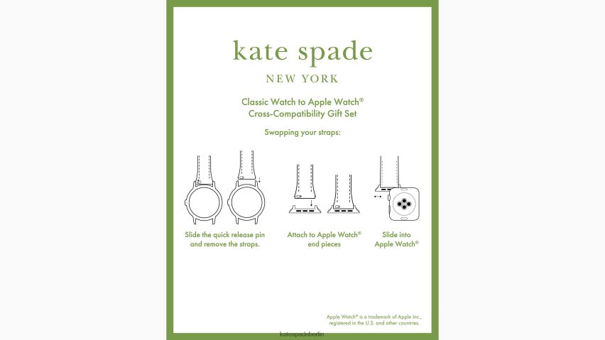 de Kate Spade Frauen Cross-kompatibles 38/40/41-mm-Armbandset aus floralem Leder für die Apple Watch weiß-multi NB82J21176 Zubehör