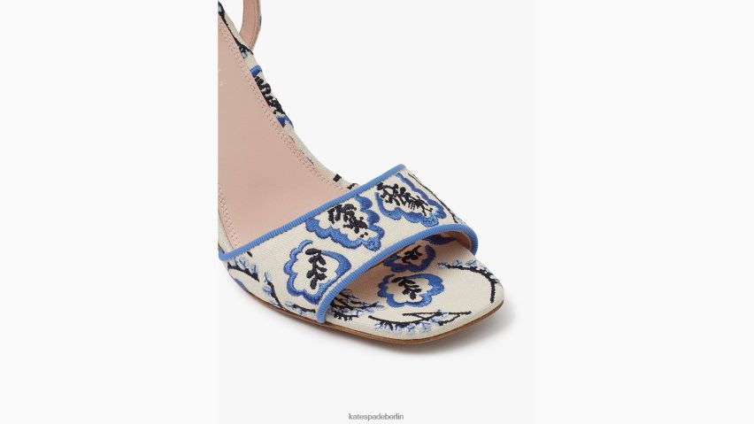 de Kate Spade Frauen Delphine-Sandalen Pergament-Picknick blumig NB82J2506 Schuhwerk