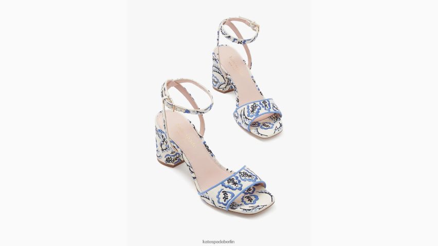 de Kate Spade Frauen Delphine-Sandalen Pergament-Picknick blumig NB82J2506 Schuhwerk