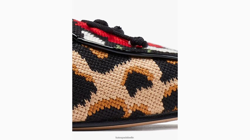 de Kate Spade Frauen Devi-Loafer mit Nadelspitze schöner Leopard NB82J2659 Schuhwerk
