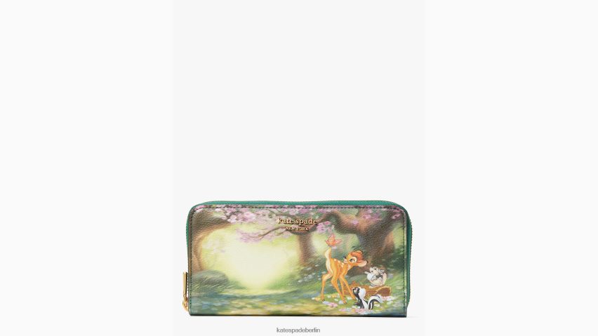 de Kate Spade Frauen Disney x New York Bambi kontinentales Portemonnaie mit umlaufendem Reißverschluss multi NB82J2443 Zubehör