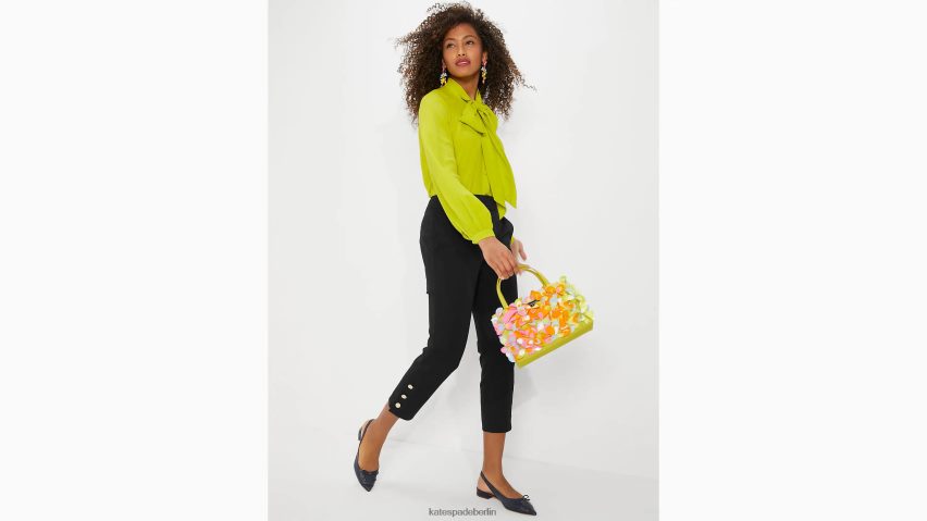 de Kate Spade Frauen Doris verzierte Hose Schwarz NB82J2767 Bekleidung