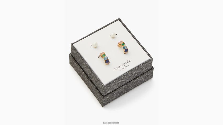 de Kate Spade Frauen Du bist ein Schmuckset mit Ohrsteckern und Huggies mehrfarbig/cremefarben NB82J21236 Zubehör