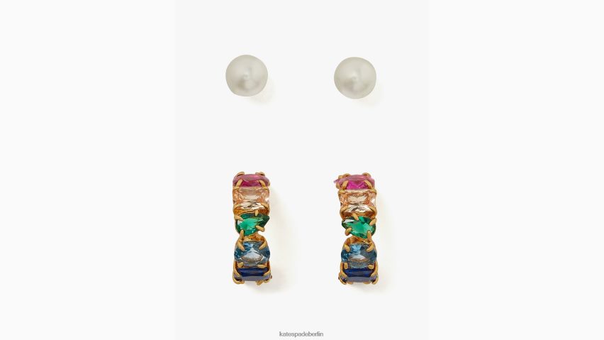 de Kate Spade Frauen Du bist ein Schmuckset mit Ohrsteckern und Huggies mehrfarbig/cremefarben NB82J21236 Zubehör