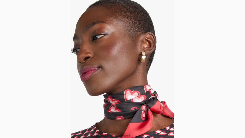 de Kate Spade Frauen Dünner Seidenschal zum Valentinstag Schwarz NB82J21333 Zubehör