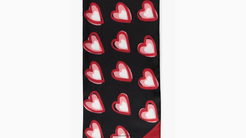 de Kate Spade Frauen Dünner Seidenschal zum Valentinstag Schwarz NB82J21333 Zubehör
