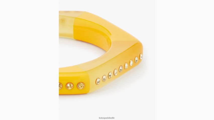 de Kate Spade Frauen Dünner sechseckiger Armreif mit sichtbaren Streifen gelbes Multi NB82J2978 Zubehör