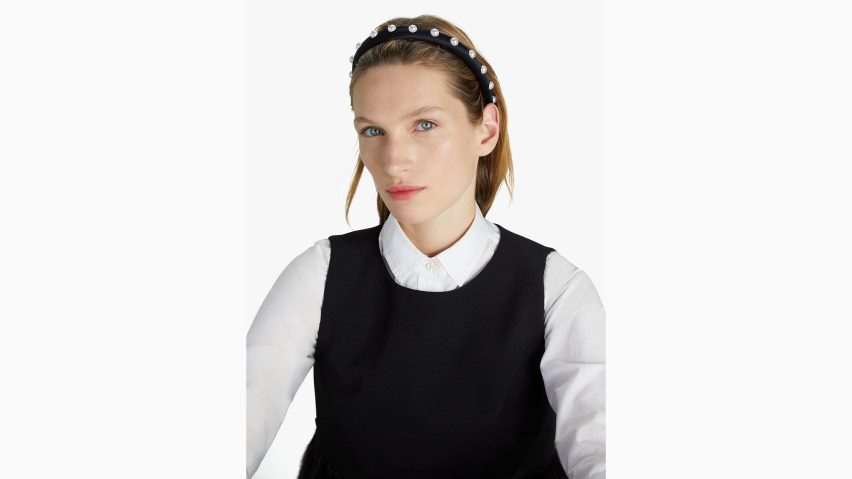 de Kate Spade Frauen Dünnes Stirnband mit Perlenverzierung Schwarz NB82J21457 Zubehör