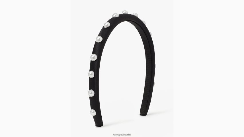 de Kate Spade Frauen Dünnes Stirnband mit Perlenverzierung Schwarz NB82J21457 Zubehör