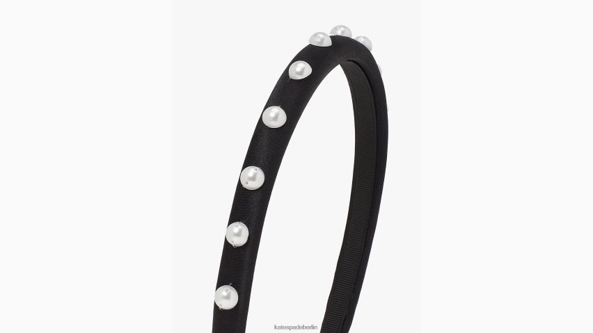 de Kate Spade Frauen Dünnes Stirnband mit Perlenverzierung Schwarz NB82J21457 Zubehör
