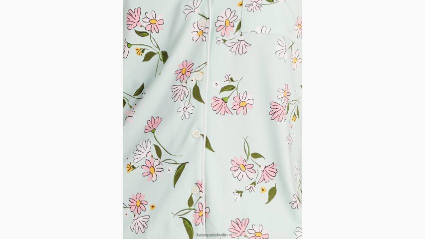 de Kate Spade Frauen Ernte-Pyjama-Set Frosch-Blumendruck NB82J2828 Bekleidung